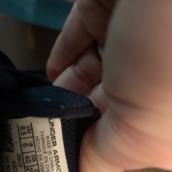 Under Armour Navy Blue Tennis Shoes - Picture 4 of 4